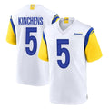 Kdoa LA.Rams #5 Kamren Kinchens Player White Home Game Stitched Jerseys