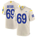Kdoa LA.Rams #69 Kevin Dotson Player Bone Home Game Stitched Jerseys