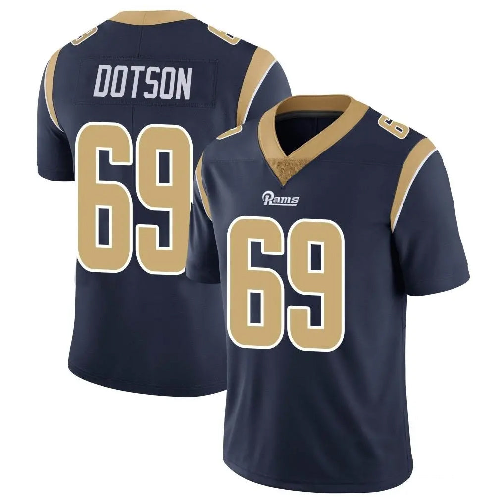 Kdoa LA.Rams #69 Kevin Dotson Player Navy Limited Vapor Untouchable Home Game Stitched Jerseys