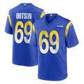 Kdoa LA.Rams #69 Kevin Dotson Player Royal Home Game Stitched Jerseys