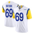 Kdoa LA.Rams #69 Kevin Dotson Player White Limited Vapor Untouchable Home Game Stitched Jerseys