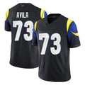 Kdoa LA.Rams #73 Steve Avila Player Black Midnight Rivalries Collection Limited Home Game Stitched Jerseys