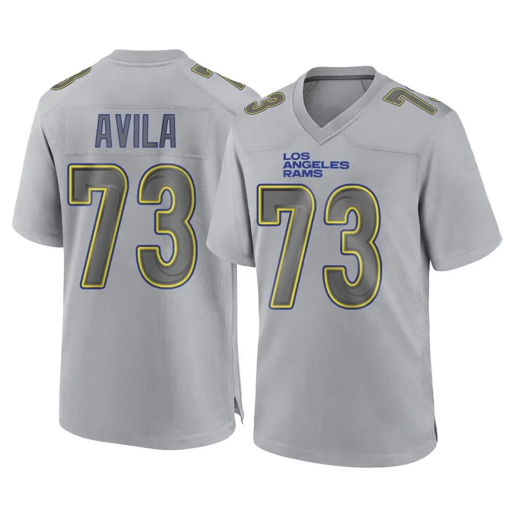 Kdoa LA.Rams #73 Steve Avila Player Gray Atmosphere Fashion Home Game Stitched Jerseys