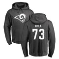 Kdoa LA.Rams #73 Steve Avila Player Gray Pullover Hoodie Limited Game Stitched Jerseys