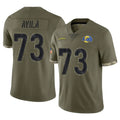 Kdoa LA.Rams #73 Steve Avila Player Olive Salute To Service Limited Stitched Jerseys