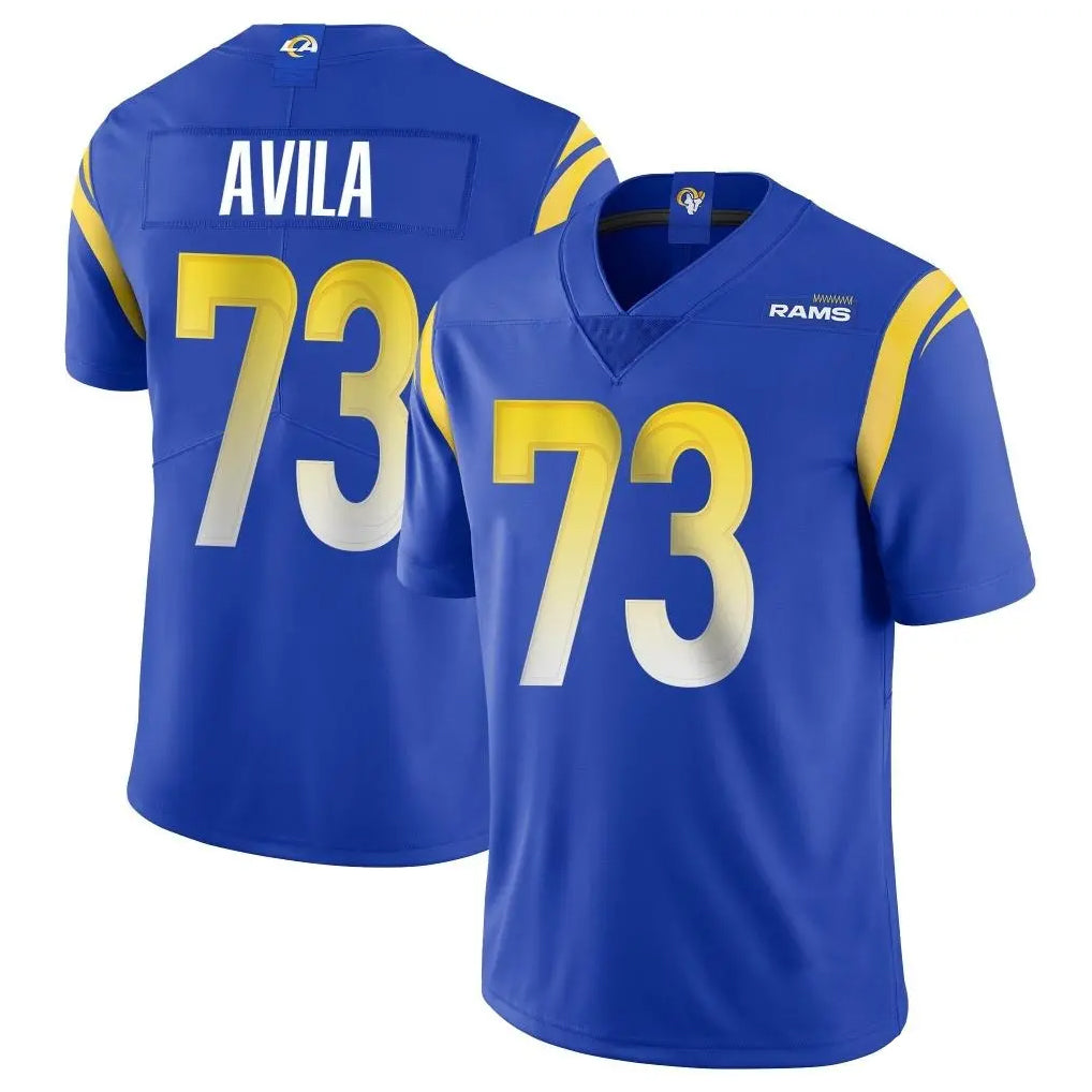 Kdoa LA.Rams #73 Steve Avila Player Royal Limited Vapor Untouchable Home Game Stitched Jerseys