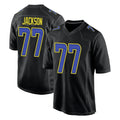 Kdoa LA.Rams #77 Alaric Jackson Player Black Fashion Limited Home Game Stitched Jerseys
