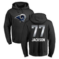 Kdoa LA.Rams #77 Alaric Jackson Player Black Pullover Hoodie Limited Game Stitched Jerseys