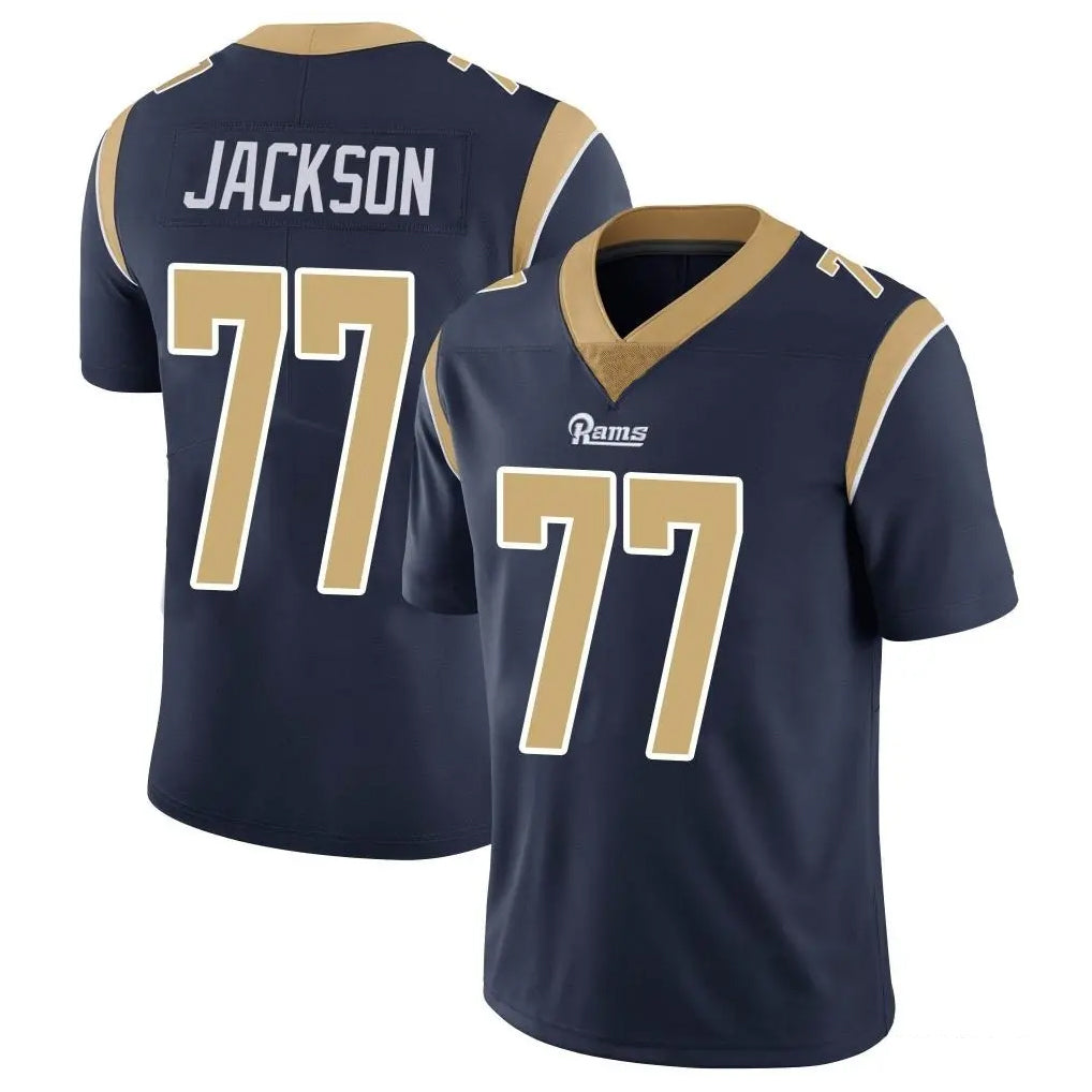 Kdoa LA.Rams #77 Alaric Jackson Player Navy Limited Vapor Untouchable Home Game Stitched Jerseys