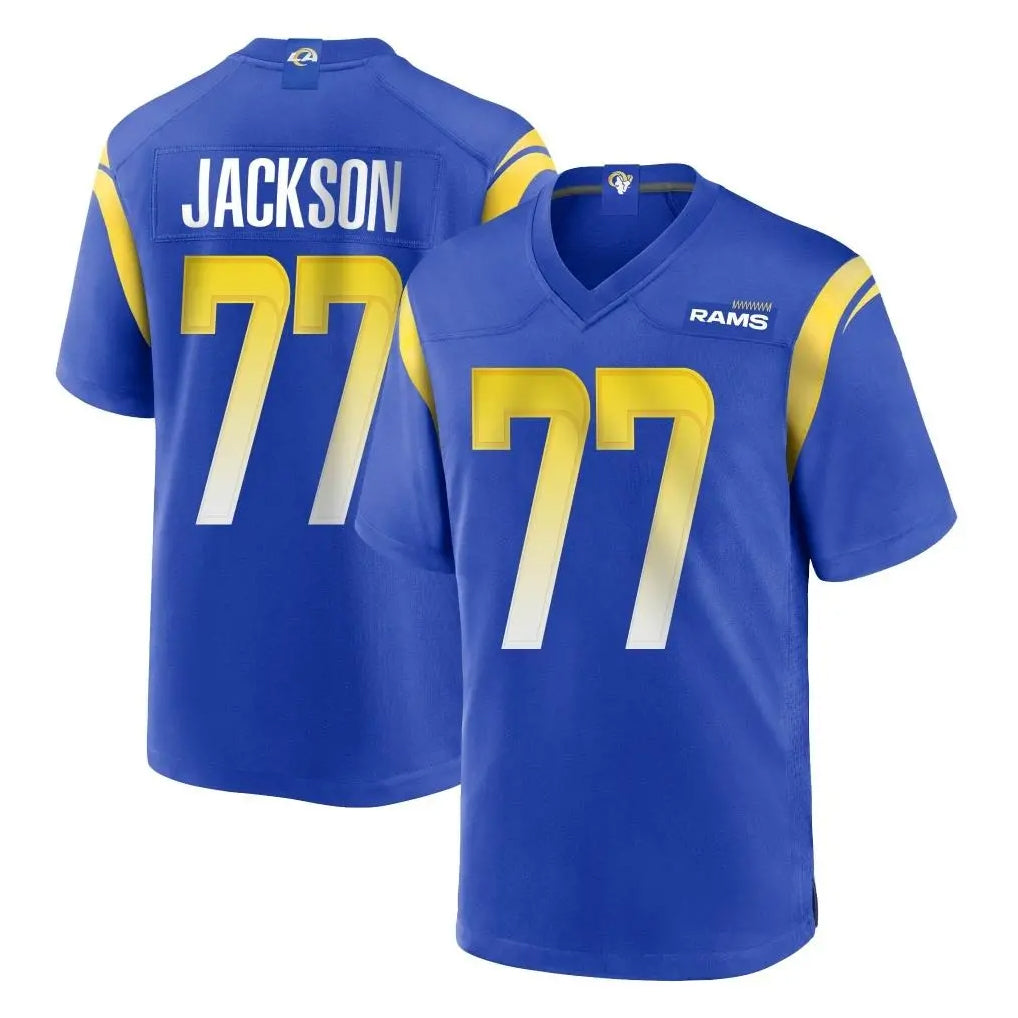 Kdoa LA.Rams #77 Alaric Jackson Player Royal Home Game Stitched Jerseys