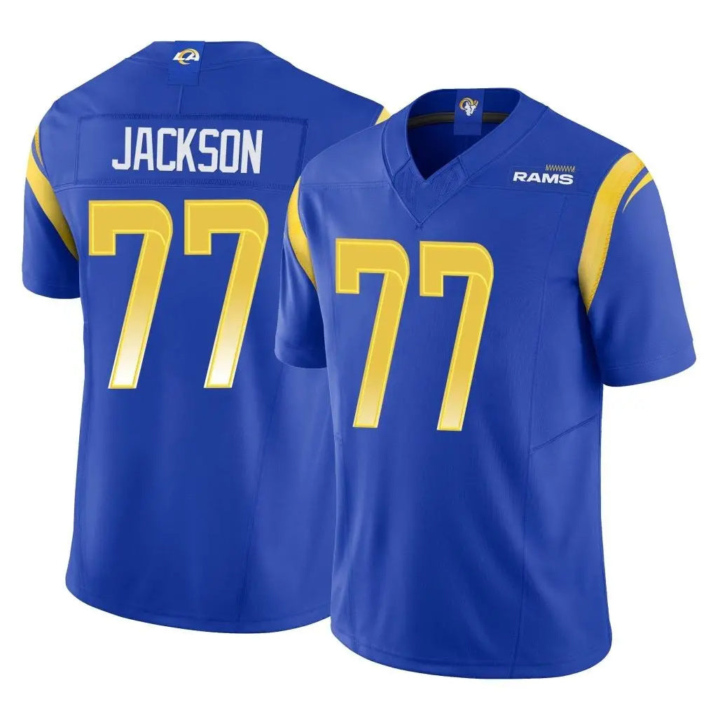 Kdoa LA.Rams #77 Alaric Jackson Player Royal Limited Vapor F.U.S.E. Home Game Stitched Jerseys