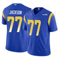 Kdoa LA.Rams #77 Alaric Jackson Player Royal Limited Vapor F.U.S.E. Home Game Stitched Jerseys
