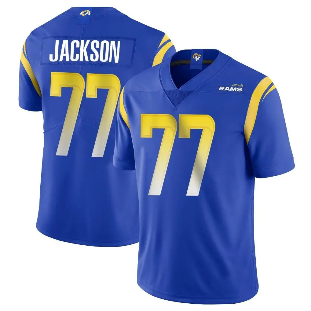Kdoa LA.Rams #77 Alaric Jackson Player Royal Limited Vapor Untouchable Home Game Stitched Jerseys