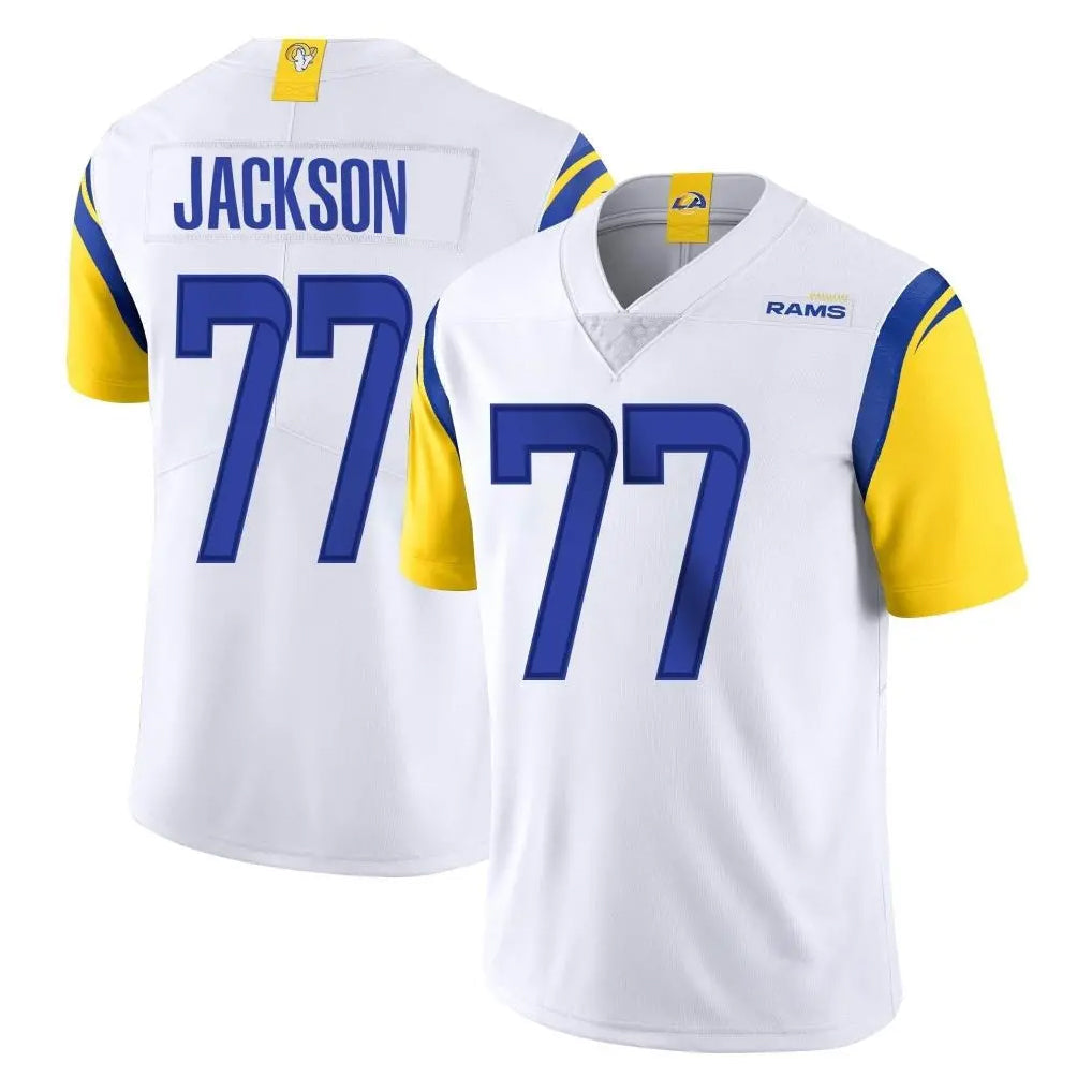Kdoa LA.Rams #77 Alaric Jackson Player White Limited Vapor Untouchable Home Game Stitched Jerseys