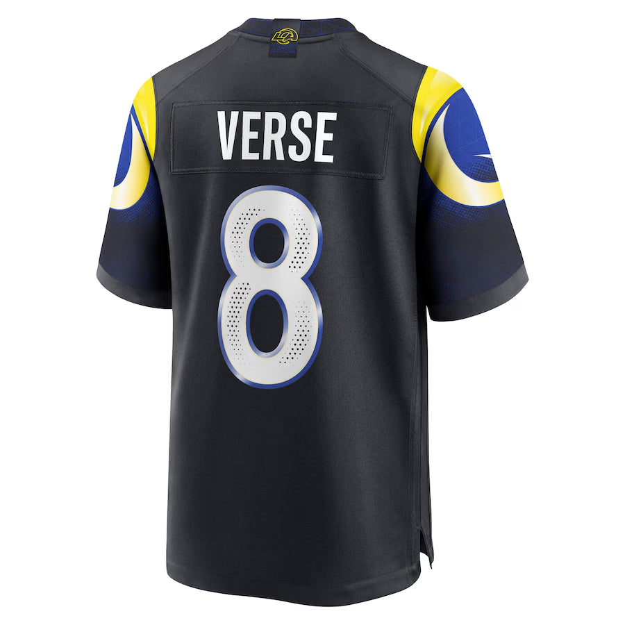 Kdoa LA.Rams #8 Jared Verse Player Midnight Blue Rivalries Collection Game Stitched Jerseys