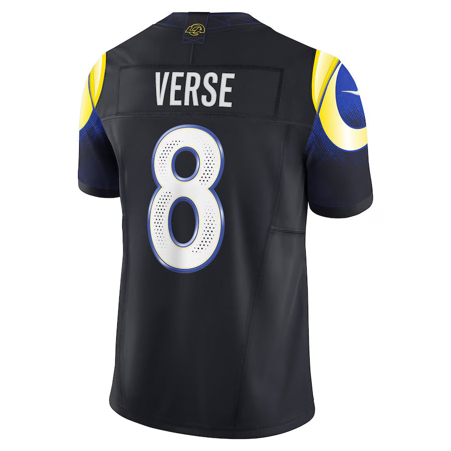 Kdoa LA.Rams #8 Jared Verse Player Midnight Blue Rivalries Collection Vapor Limited Stitched Jerseys