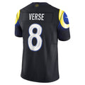 Kdoa LA.Rams #8 Jared Verse Player Midnight Blue Rivalries Collection Vapor Limited Stitched Jerseys