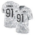 Kdoa LA.Rams #91 Kobie Turner Player Arctic Camo Salute To Service Limited Game Stitched Jerseys
