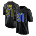 Kdoa LA.Rams #91 Kobie Turner Player Black Fashion Limited Home Game Stitched Jerseys