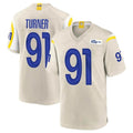 Kdoa LA.Rams #91 Kobie Turner Player Bone Home Game Stitched Jerseys