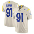 Kdoa LA.Rams #91 Kobie Turner Player Bone Limited Vapor Home Game Stitched Jerseys