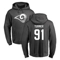 Kdoa LA.Rams #91 Kobie Turner Player Gray Pullover Hoodie Limited Game Stitched Jerseys