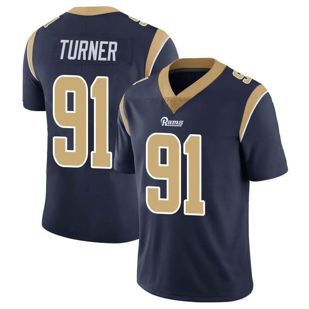Kdoa LA.Rams #91 Kobie Turner Player Navy Limited Vapor Untouchable Home Game Stitched Jerseys