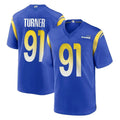 Kdoa LA.Rams #91 Kobie Turner Player Royal Home Game Stitched Jerseys