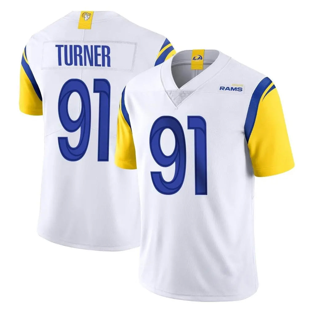 Kdoa LA.Rams #91 Kobie Turner Player White Limited Vapor Untouchable Home Game Stitched Jerseys