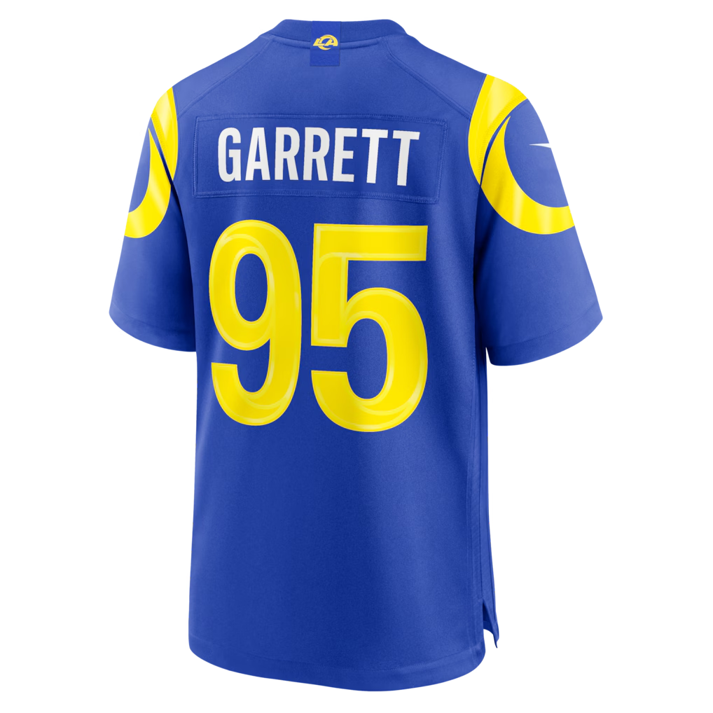Kdoa LA.Rams #95 Myles Garrett Royal Game Stitched Jerseys