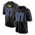 Kdoa LA.Rams #97 Poona Ford Player Black Fashion Limited Home Game Stitched Jerseys