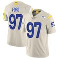 Kdoa LA.Rams #97 Poona Ford Player Bone Limited Vapor Home Game Stitched Jerseys