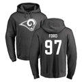 Kdoa LA.Rams #97 Poona Ford Player Gray Pullover Hoodie Limited Game Stitched Jerseys