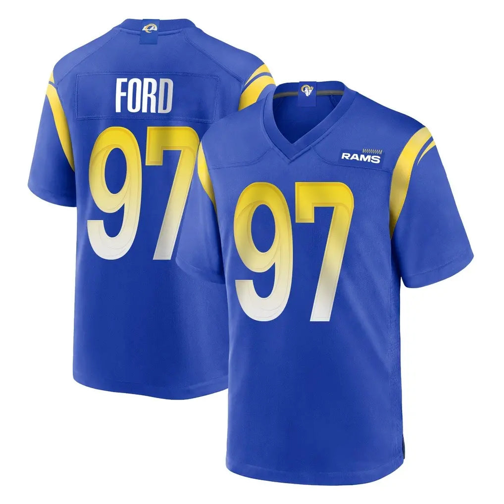 Kdoa LA.Rams #97 Poona Ford Player Royal Home Game Stitched Jerseys