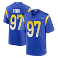 Kdoa LA.Rams #97 Poona Ford Player Royal Home Game Stitched Jerseys