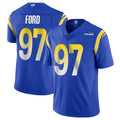 Kdoa LA.Rams #97 Poona Ford Player Royal Limited Vapor Untouchable Home Game Stitched Jerseys