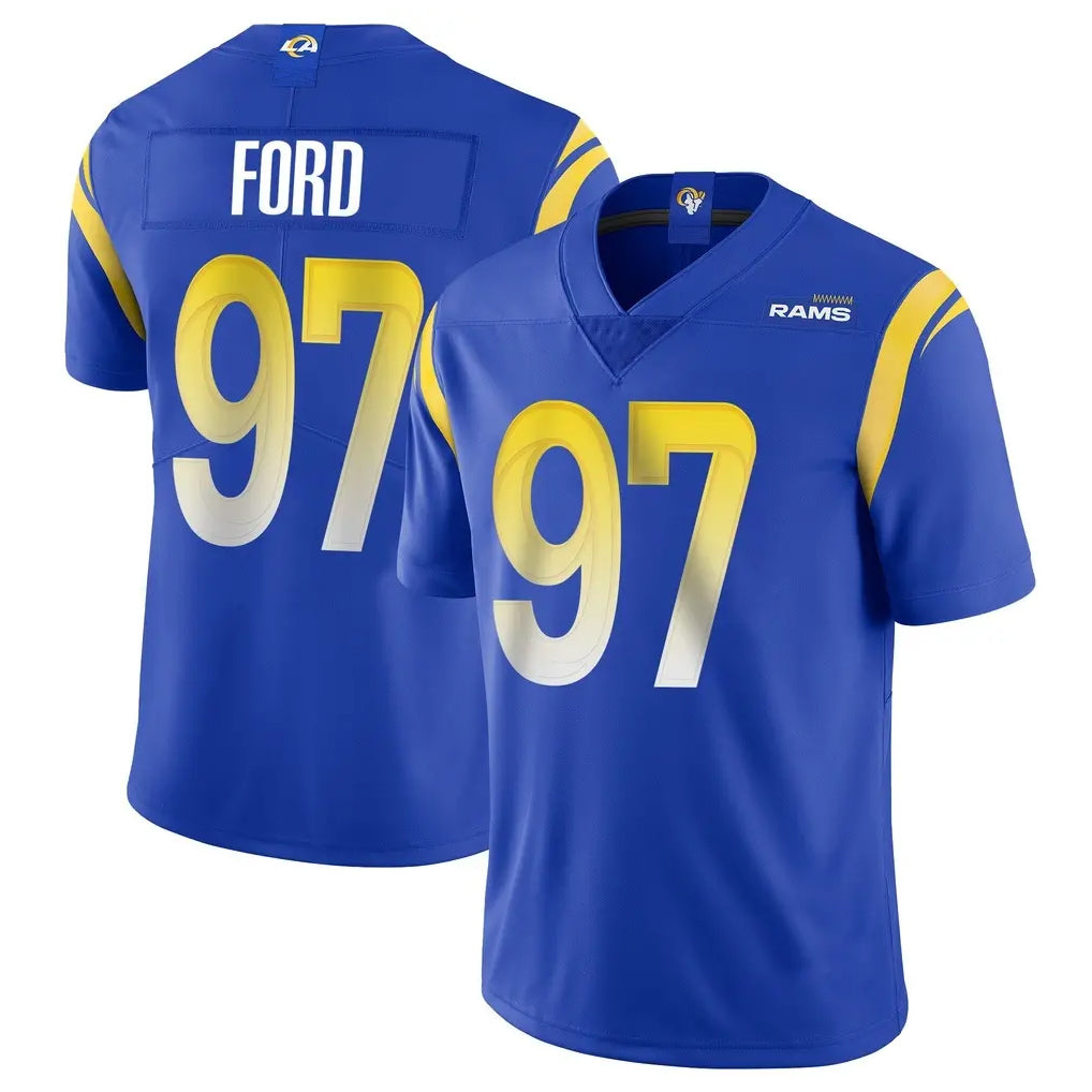 Kdoa LA.Rams #97 Poona Ford Player Royal Limited Vapor Untouchable Home Game Stitched Jerseys
