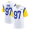 Kdoa LA.Rams #97 Poona Ford Player White Home Game Stitched Jerseys