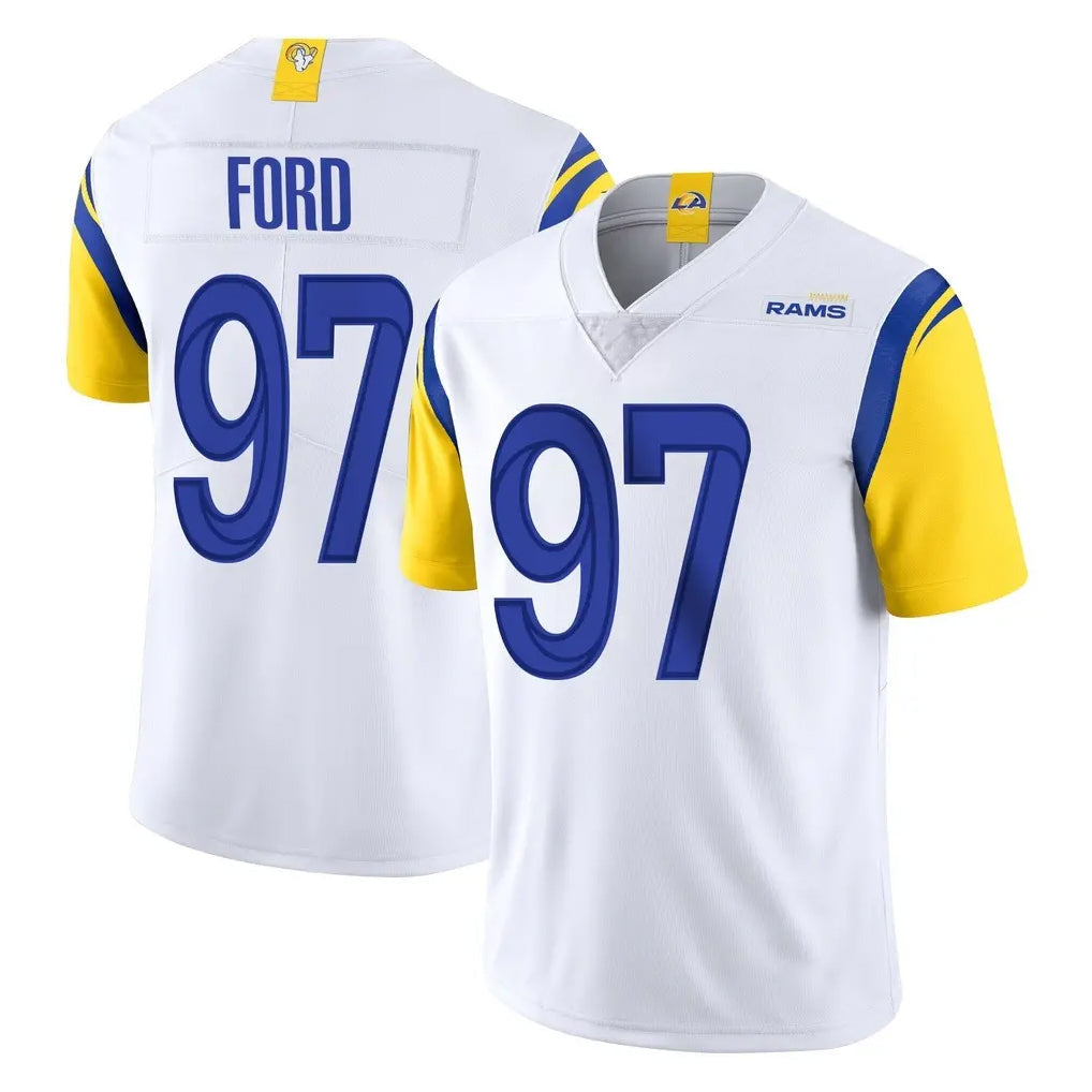 Kdoa LA.Rams #97 Poona Ford Player White Limited Vapor Untouchable Home Game Stitched Jerseys