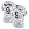 Kdoa LA.Rams #9 Matthew Stafford Player Arctic Camo Salute To Service Limited Game Stitched Jerseys