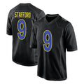 Kdoa LA.Rams #9 Matthew Stafford Player Black Fashion Limited Home Game Stitched Jerseys