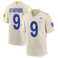 Kdoa LA.Rams #9 Matthew Stafford Player Bone Home Game Stitched Jerseys