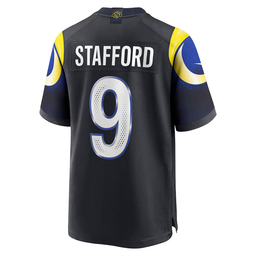 Kdoa LA.Rams #9 Matthew Stafford Player Midnight Blue Rivalries Collection Game Stitched Jerseys