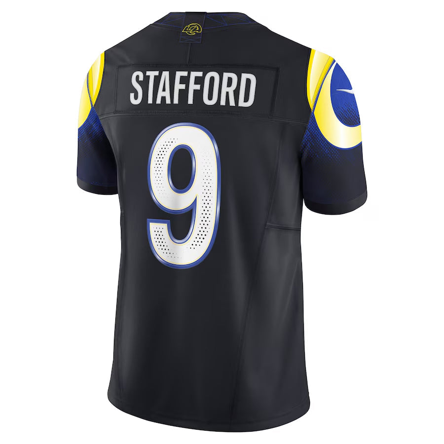 Kdoa LA.Rams #9 Matthew Stafford Player Midnight Blue Rivalries Collection Vapor Limited Stitched Jerseys