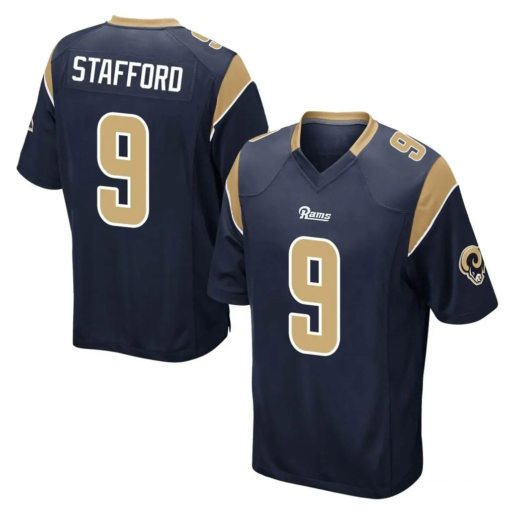 Kdoa LA.Rams #9 Matthew Stafford Player Navy Home Game Stitched Jerseys