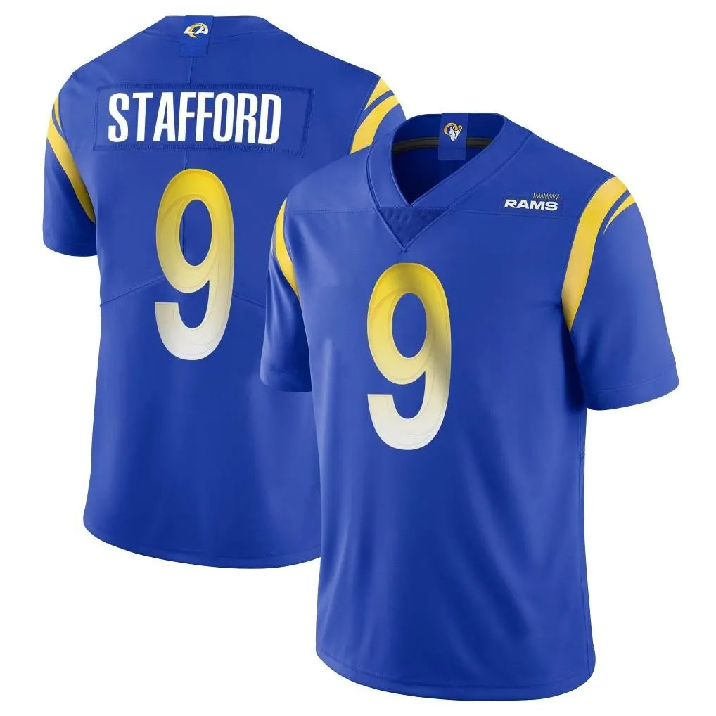 Kdoa LA.Rams #9 Matthew Stafford Player Royal Limited Vapor Untouchable Home Game Stitched Jerseys