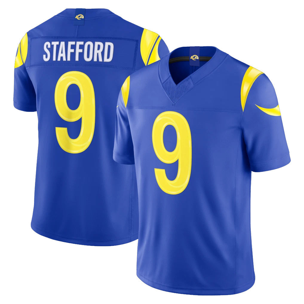 Kdoa LA.Rams #9 Matthew Stafford Player Royal Vapor F.U.S.E. Limited Home Game Stitched Jerseys