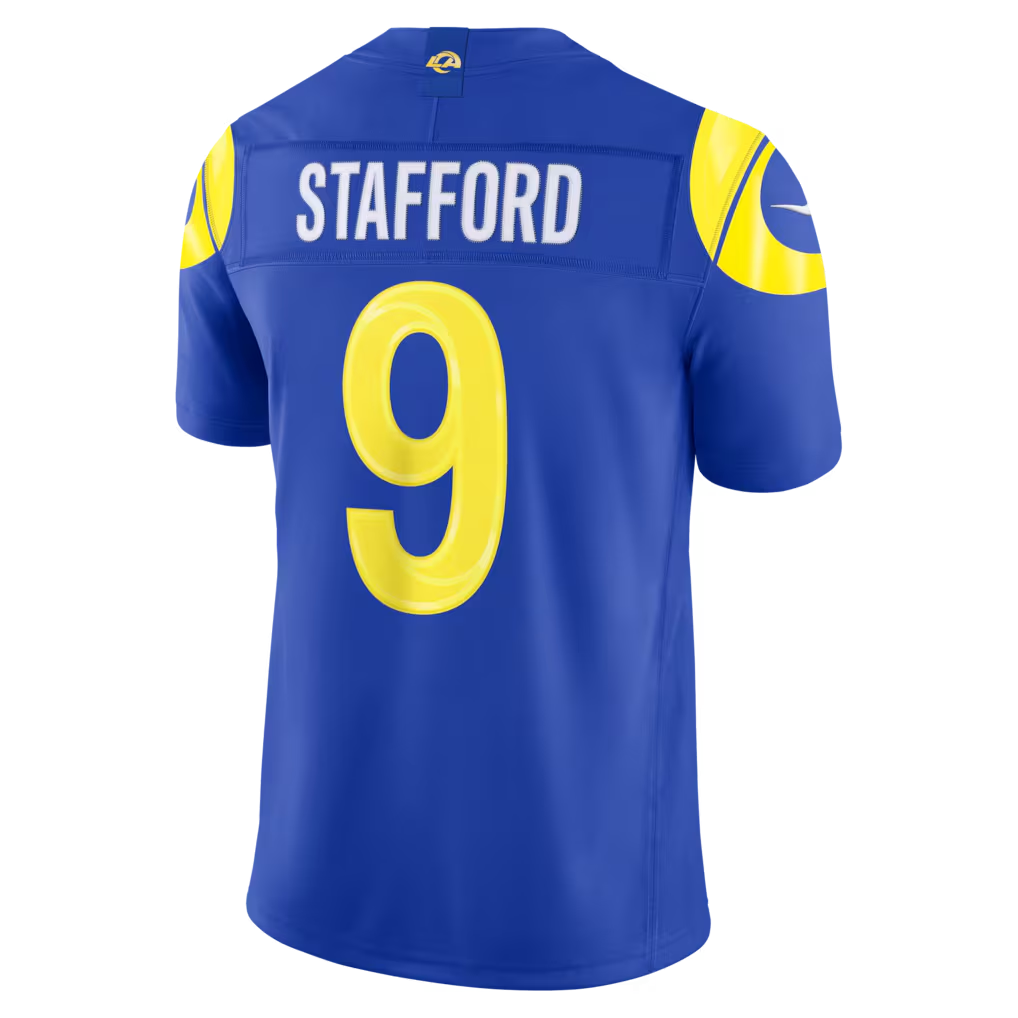 Kdoa LA.Rams #9 Matthew Stafford Royal Team Vapor F.U.S.E. Stitched Limited Jerseys