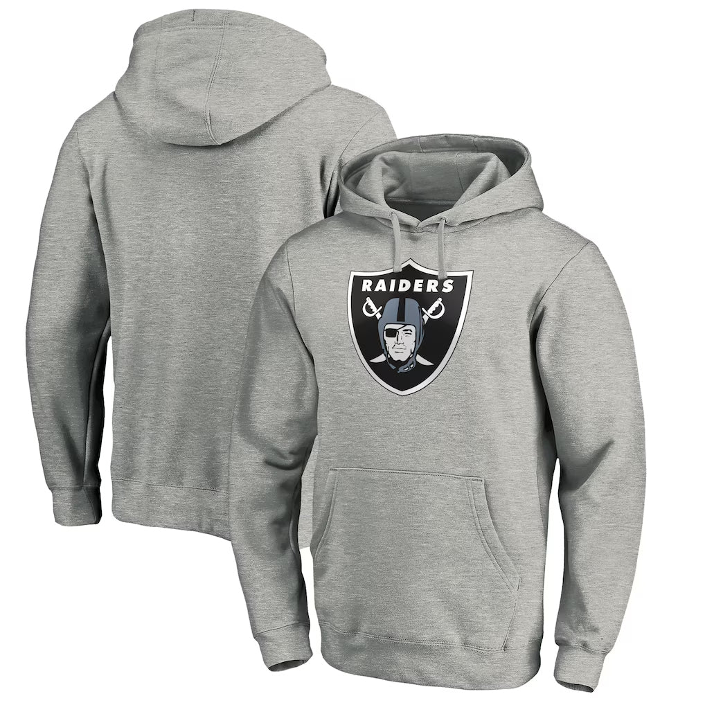 Kdoa LV.Raiders Gray LOGO Pullover Hoodies Home Game Blank Player Stitched Jerseys