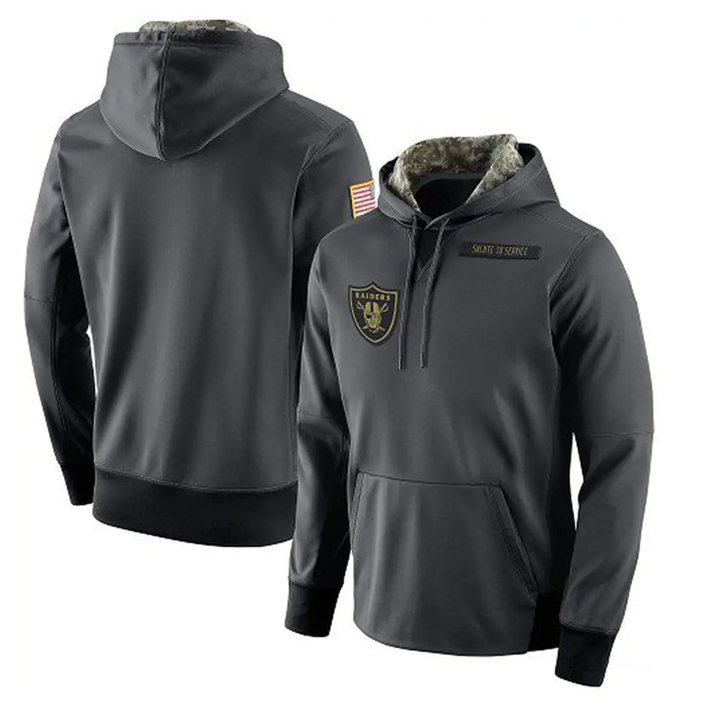 Kdoa LV.Raiders Gray Pullover Hoodies Home Game Blank Player Stitched Jerseys